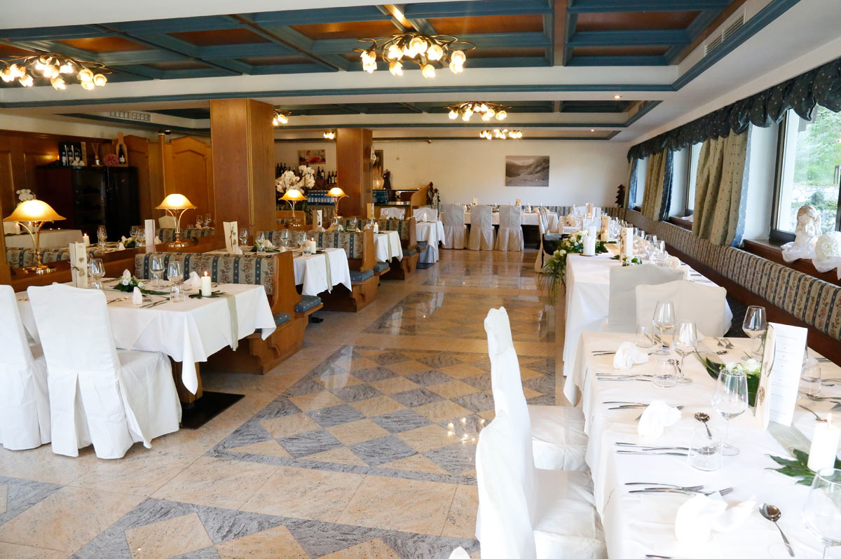 Sala da pranzo del Hotel Vernago